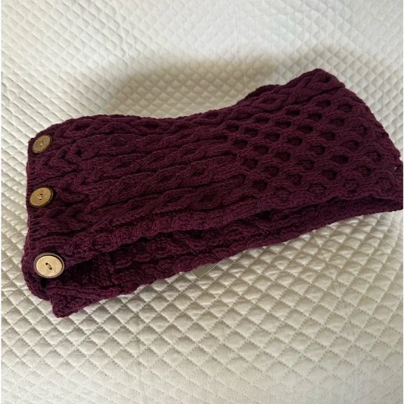 ♥️Irish Aran Sweater Market Merino Wool Snood Infinity Scarf - Picture 3 of 11